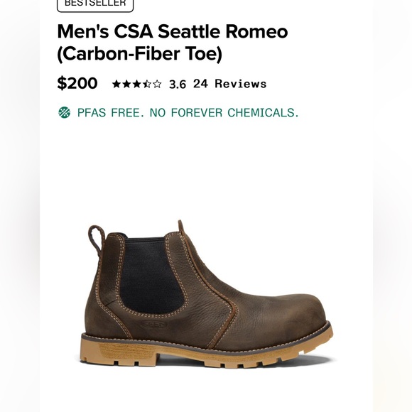 Keen Seattle Romeo steel toed Chelsea boots - 13D - Picture 2 of 8